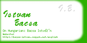 istvan bacsa business card